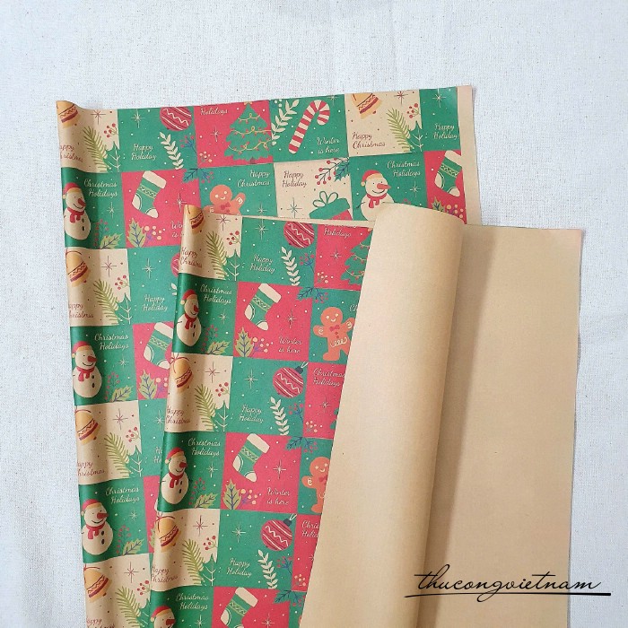 Giấy Kraft Giáng Sinh M34 (72*51cm)