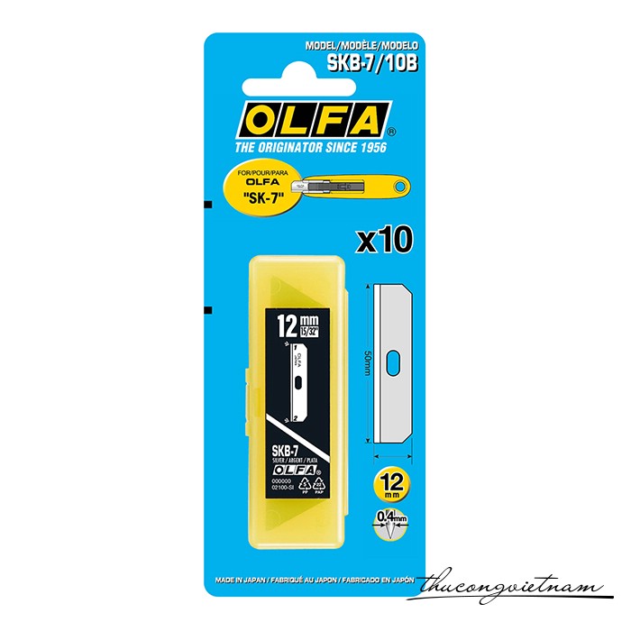 Hộp lưỡi dao OLFA SKB- 7/10B ( 50 x 12 x 0.4 mm)