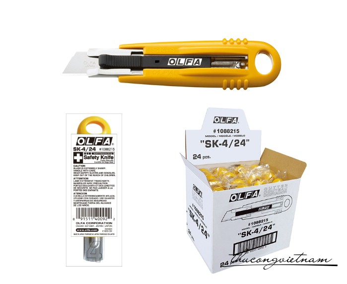 Dao cắt an toàn tự rút lưỡi Olfa SK-4/24 