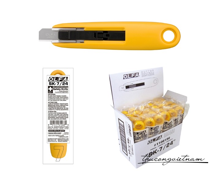 Dao cắt an toàn tự rút lưỡi OLFA SK-7/24