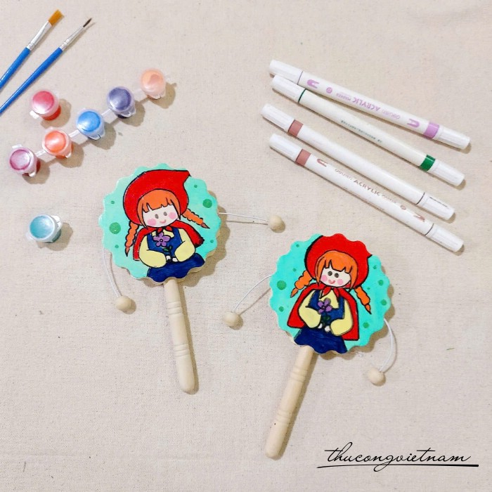 Trống gỗ lắc tay 