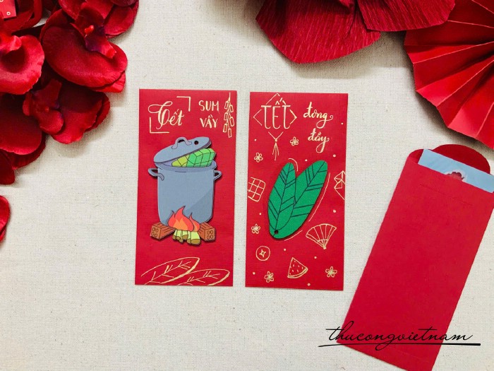Set 2 bao lì xì Handmade mẫu 50
