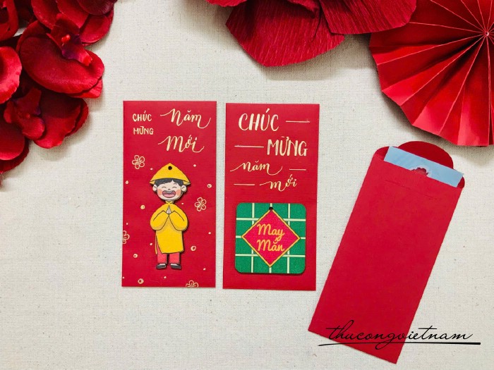 Set 2 bao lì xì Handmade mẫu 52