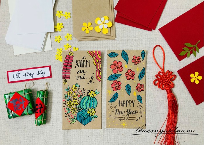 Set 2 bao lì xì Handmade mẫu 53
