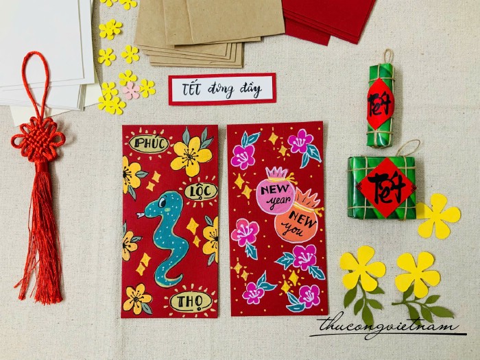 Set 2 bao lì xì Handmade mẫu 54