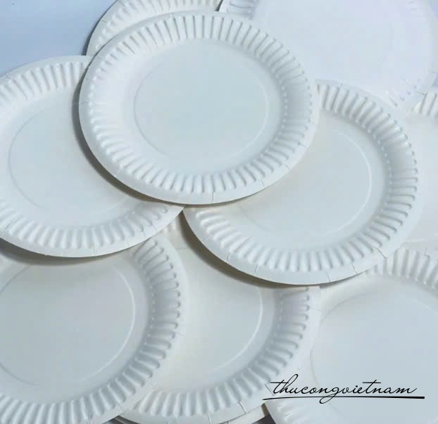Đĩa giấy trắng nhiều size (1 xấp 20 cái)