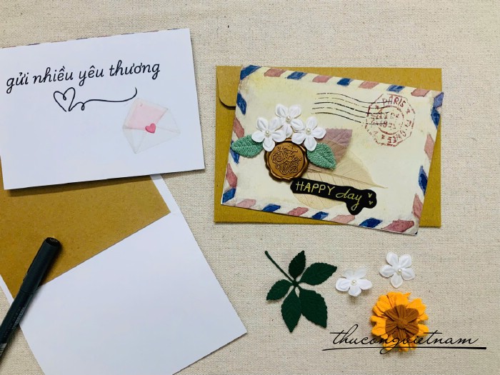 Thiệp Phong thư Happy day (10*15cm)