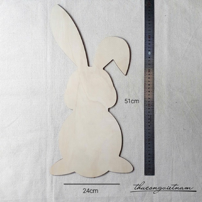 Thỏ gỗ trơn (51*25*0.5cm)