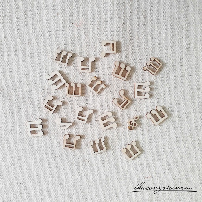 Nốt nhạc gỗ 20c (1-2cm)