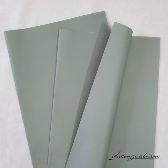 Giấy bóng mờ trơn 1 mặt khổ 58*58cm - Màu xanh lá