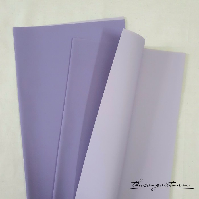 Giấy bóng mờ trơn 1 mặt khổ 58*58cm - Màu tím