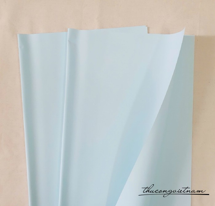 Giấy bóng mờ trơn 1 mặt khổ 58*58cm - Màu xanh biển