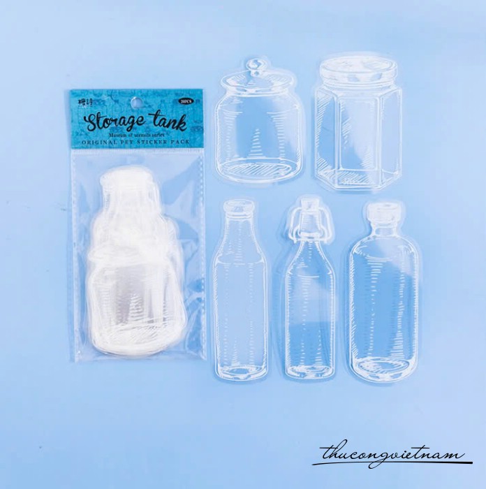 Set decal hình chai lọ - Storage Tank (20c)