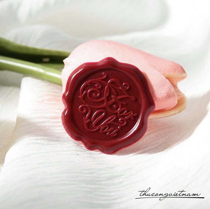 Con dấu đồng For You làm sẵn 3cm màu đỏ (4 cái)