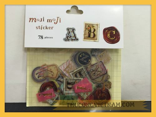 Sticker chữ cái kiểu cổ điển