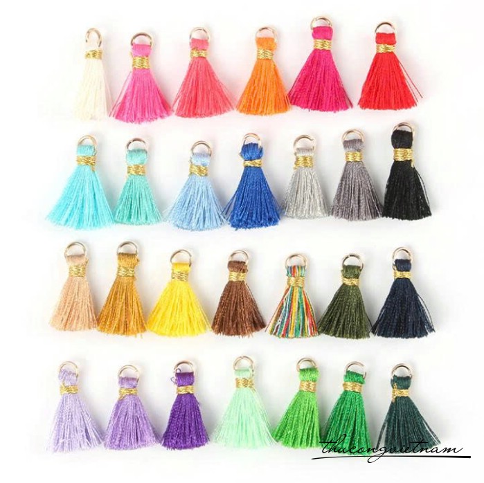 Set 10 dây tua rua nhiều màu sắc 2.5cm