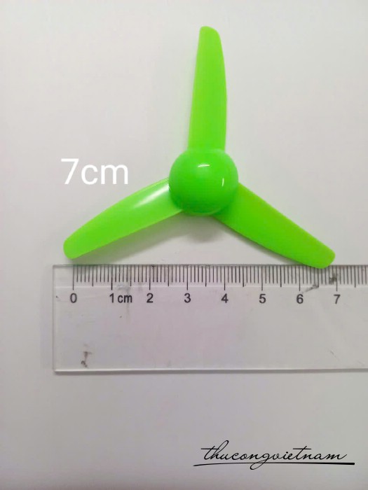 Cánh quạt ba cánh xanh lá 7cm