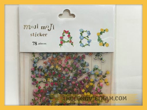 Sticker chữ cái kiểu hoa lá