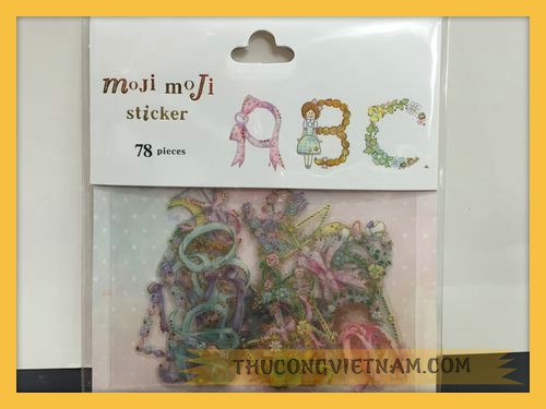 Sticker chữ cái kiểu nơ