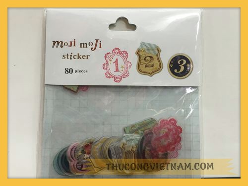 Sticker số đếm kiểu cổ điển