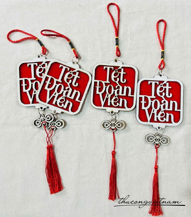 Chữ gỗ Tết Đoàn Viên (8x20cm)