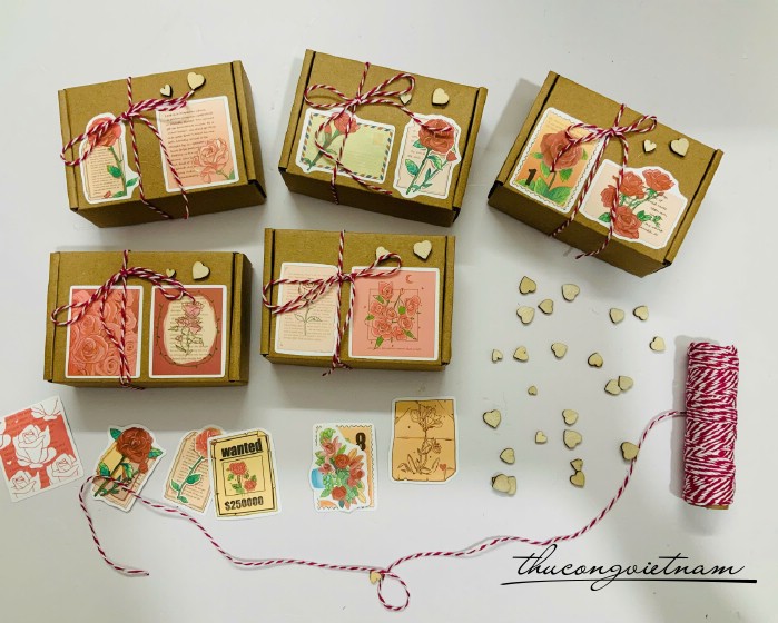 Hộp Giấy Kraft Nắp Gài Handmade (12*8*4cm)