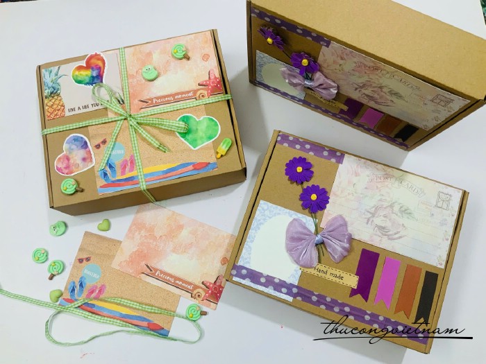 Hộp Giấy Kraft Nắp Gài Handmade (25*20*6cm)