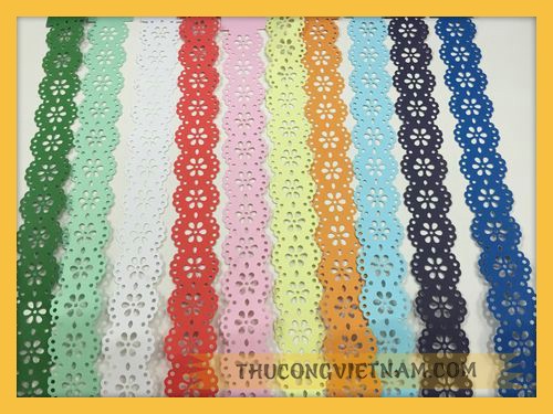 Ribbon giấy hình hoa