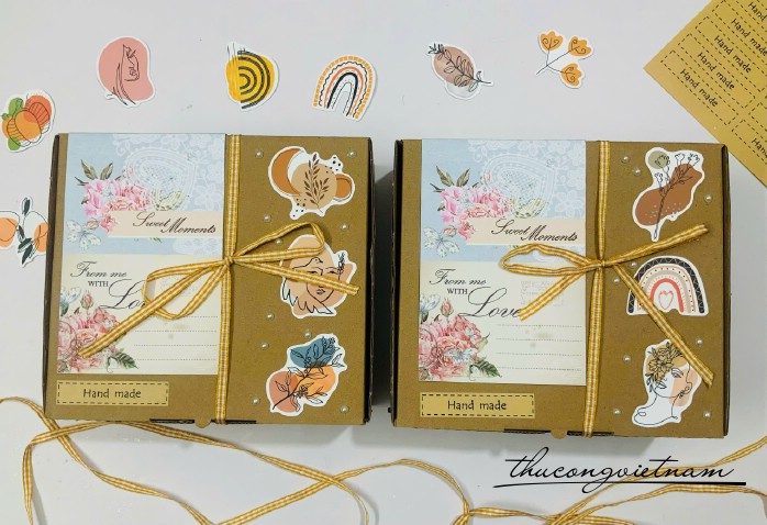 Hộp Giấy Kraft Nắp Gài Handmade (20*18*8cm)
