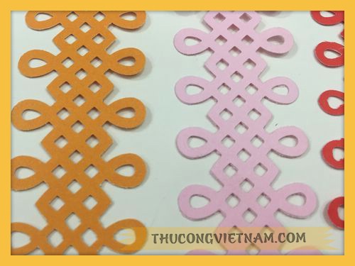Ribbon giấy hình kết đồng tâm
