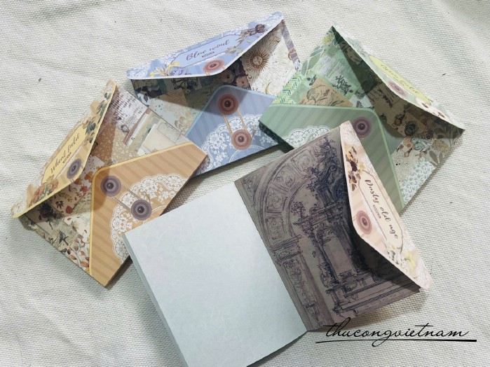 Sổ giấy nền vintage 10x14cm (60 tờ)