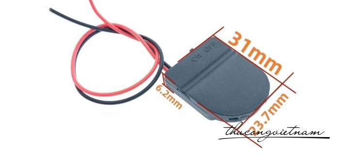 Hộp đế pin cho pin cúc áo - điện áp 3V/0.2mA