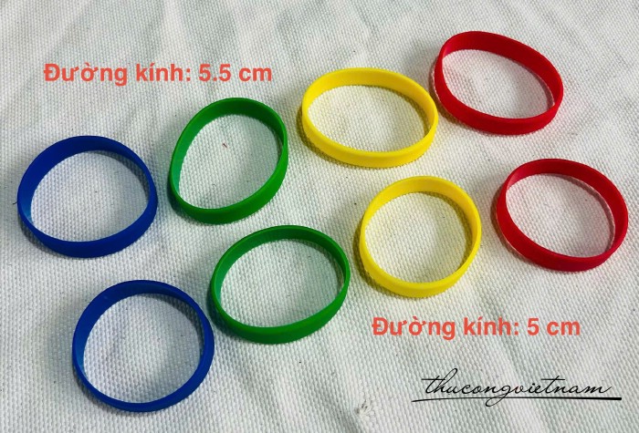 Vòng tay cao su đường kính 5 - 5.5cm