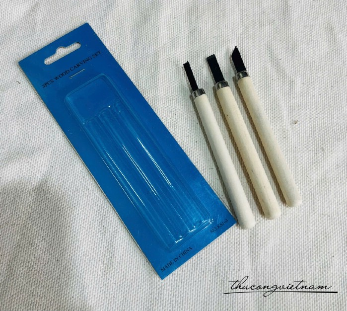 Khắc gỗ bộ 3 cây