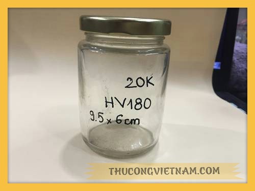 Lọ thủy tinh nắp nhôm HV180 9.5*6