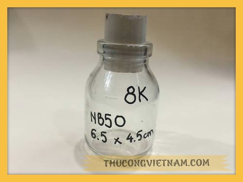 Hũ thủy tinh nút bần 6.5*4.5 NB50