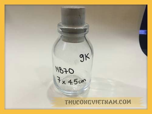 Hũ thủy tinh nút bần 7*4.5 NB70