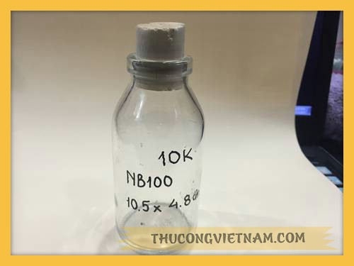 Hũ thủy tinh nút bần 10.5*4.8 NB100