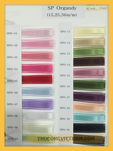 RB voan sọc ánh kim tuyến Hàn Quốc 1.5cm