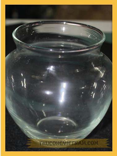 Lọ thuỷ tinh chậu cổ thấp S3