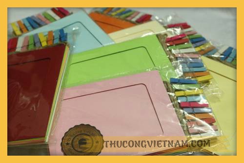 Khung ảnh bộ 10 giấy màu 13.5*18.5cm