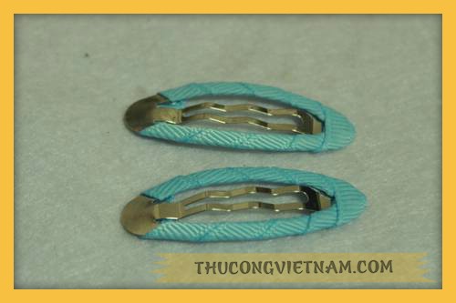 Sườn kẹp tóc quấn dây màu xanh da trời
