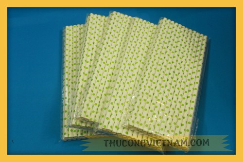 Ống hút giấy chấm bi OHCB-03