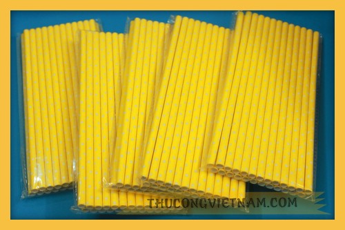 Ống hút giấy chấm bi OHCB-05