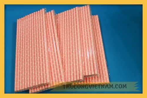 Ống hút giấy chấm bi OHCB-07