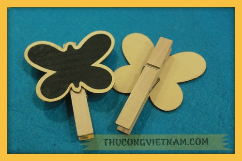 Kẹp gỗ ghi chú hình bướm