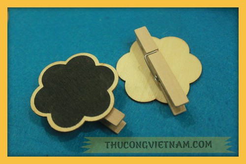 Kẹp gỗ ghi chú hình bông hoa