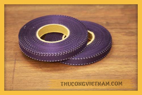 RBG 5 Ruy băng gân viền chỉ tím