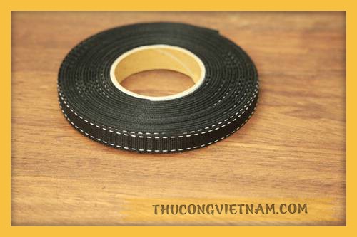 RBG 2 Ruy băng gân viền chỉ đen