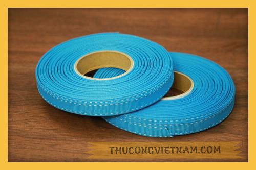 RBG 11 Ruy băng gân viền chỉ xanh dương